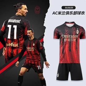 2023-2024AC Mailand Ibrahimovic und Giroud Fußball Uniform Trikot-1217