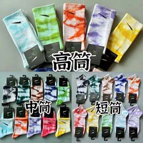 Suwannext vier Jahreszeiten High-Top Krawatte-gefärbte Socken für Männer und Frauen, bunte High-Top 