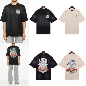 Amiri Fashion Logo-Print Stretch-Strick-T-Shirts-1629