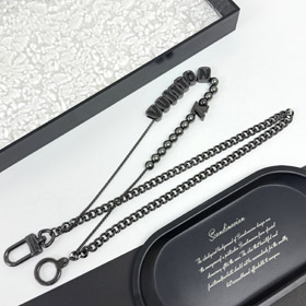 Louis Vuitton LV Doppelkette Perlen Buchstaben Gürtel Kette und Tasche Dekoration lang-3560