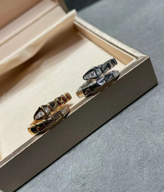 Bulgari klassische Pavé Diamant Schlangenring-3587
