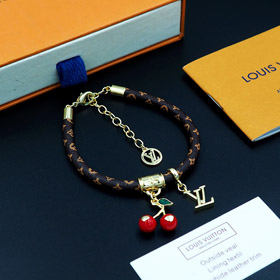 Louis Vuitton LV Leder Kirsche Brief Armband-3813