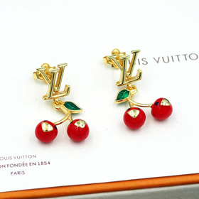 Louis Vuitton LV Metall Kirsche Buchstabe Ohrringe-3820