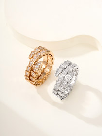 Bulgari Volldiamant 3 Kreise Schlangenring-3825