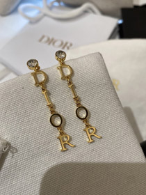 Dior Diamant lange Buchstabe Ohrringe-3956